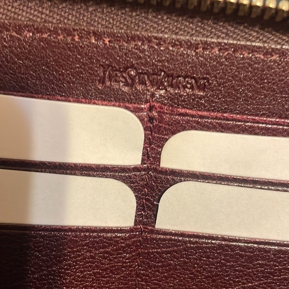 YSL Muse Deep Purple Leather Zippy Wallet EUC - Picture 10 of 13